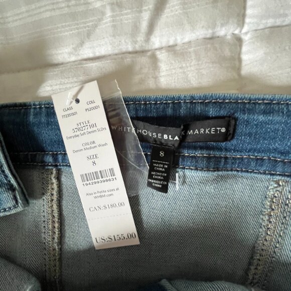 White House Black Market Denim Jumper Dress - Picture 3 of 3